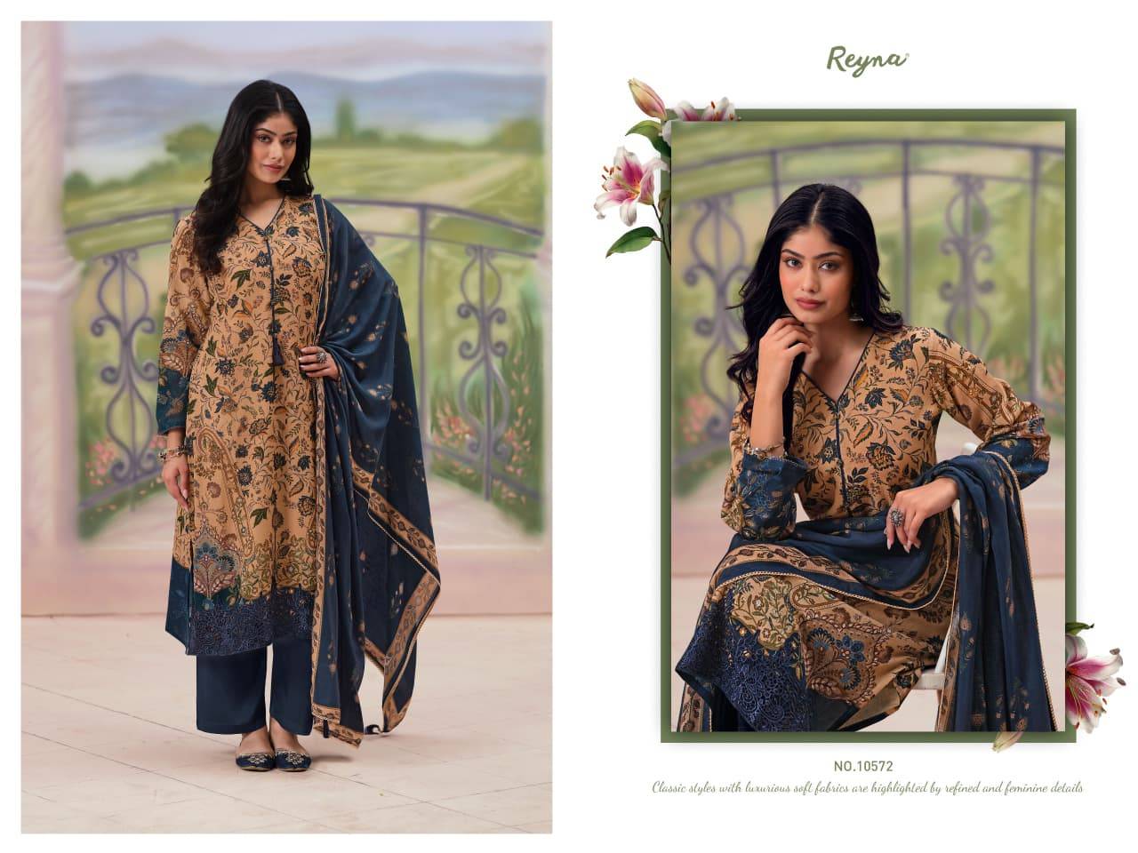 JUGNU By REYNA 10572 To 10575 Series Stylish Beautiful Colourful PURE BANARASI MUL Dresses At Wholesale Price